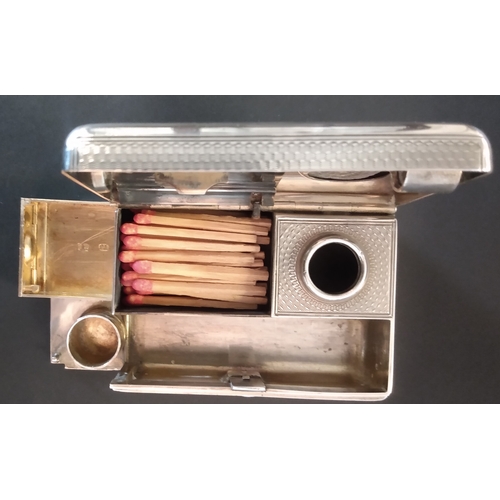 10 - 1872 Hallmarked Silver travelling inkwell (London 1872, maker 