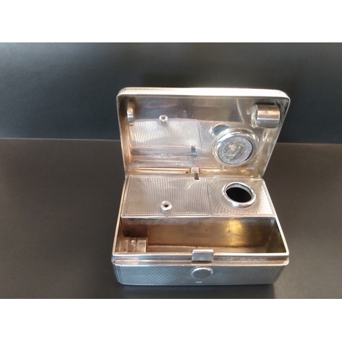 10 - 1872 Hallmarked Silver travelling inkwell (London 1872, maker 