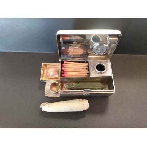 10 - 1872 Hallmarked Silver travelling inkwell (London 1872, maker 