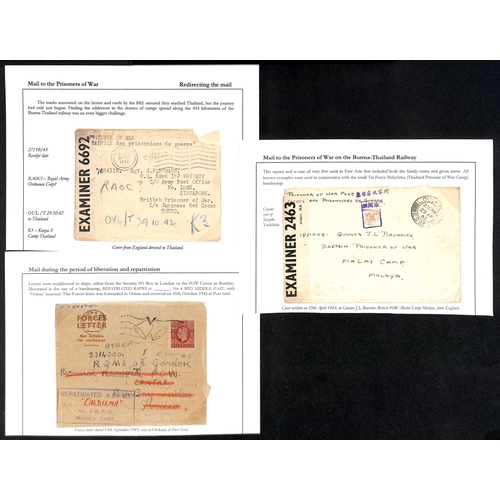 194 - 1942-44 Stampless cover or cards from G.B to Sgt J.P Howard (2), Sgt G.W Blackburn (2), RQMS S.E Gor... 
