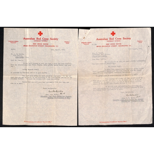 219 - 1944 (Aug 14) Thai Red Cross message form from George Powell in Civilian Internment Camp, Bangkok, t... 