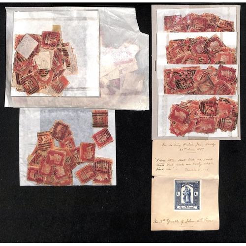 235 - 1840-1900 QV Selection in a stockbook and loose with 1d blacks (11) including CC plate 4 with four m... 