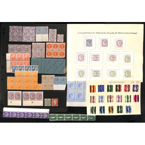 240 - QV-QEII Selection including 1881 1d lilac mint marginal pair and strip of three both with inverted 
