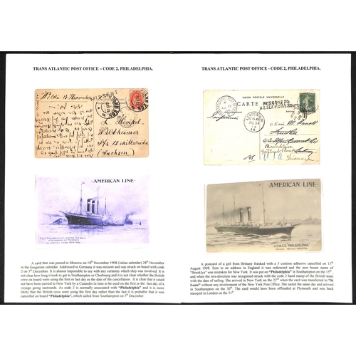 595 - 1908 Picture postcards from France to G.B or Russia to Germany both missent to S.S 