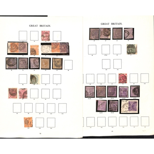 233 - 1840-1900 Mainly used collection in an album including 1d black (2, faults) and 1840 2d blue (cut in... 