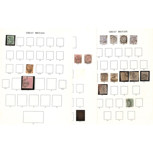 233 - 1840-1900 Mainly used collection in an album including 1d black (2, faults) and 1840 2d blue (cut in... 