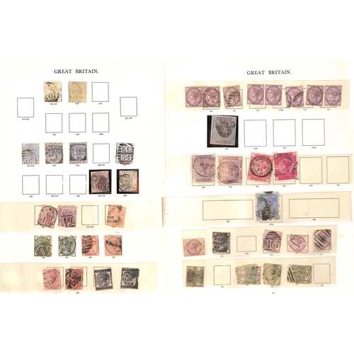233 - 1840-1900 Mainly used collection in an album including 1d black (2, faults) and 1840 2d blue (cut in... 