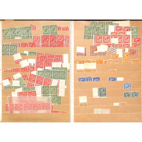 238 - QV-KGVI Mint accumulation in a stockbook including 1d red stars (9) and 1d red plates (101), 1870 &#... 