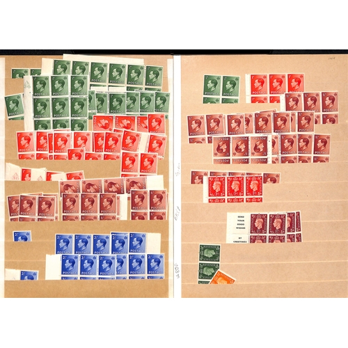 238 - QV-KGVI Mint accumulation in a stockbook including 1d red stars (9) and 1d red plates (101), 1870 &#... 