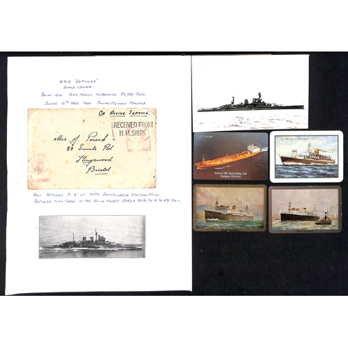 39 - Ships - World War Two. c.1905-50 Picture postcards and photos of ships, all of which were involved i... 