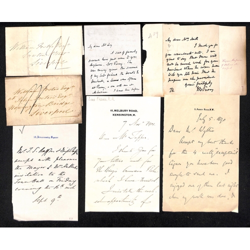 42 - c.1800-1911 Letters, etc., with autographs, mainly artists or authors, including 1825 letter written... 