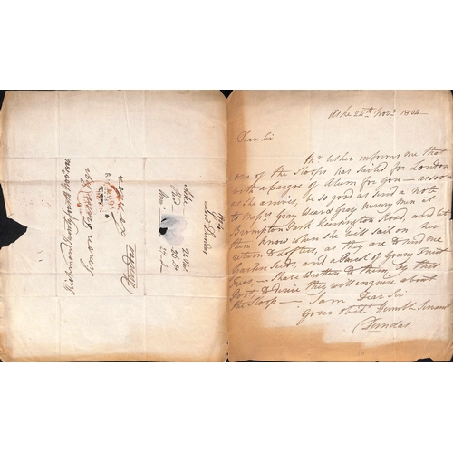 43 - Military / Naval. 1804-53 Letters, documents, etc, including 1805 Half Pay document signed by H. Dun... 