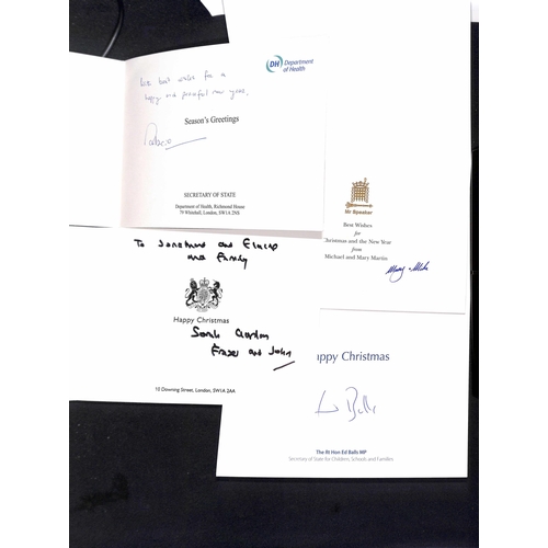 44 - c.1991-2015 Christmas cards (17) mainly from politicians, including David & Samantha Cameron (2), To... 