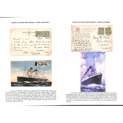 581 - 1908-14 Picture postcards franked 1d to G.B or Europe (8) or the USA (2), cancelled by the c.d.s cod... 