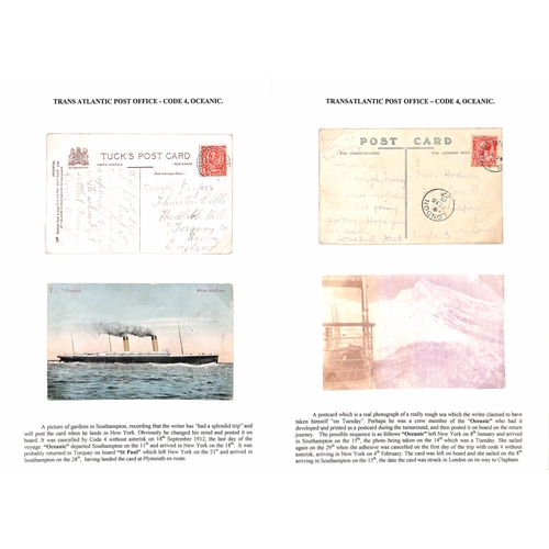581 - 1908-14 Picture postcards franked 1d to G.B or Europe (8) or the USA (2), cancelled by the c.d.s cod... 