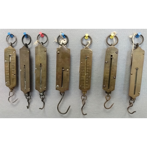 12 - Postal Scales. 1883-1940 Salter's Postal Scales with weights to 7lb, 11lb (7) or 16lb (7), six diffe... 