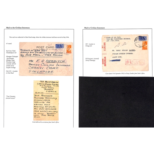 187 - South Africa. 1942-44 Cover and postcard from South Africa both franked 3d + 6d, to Harry Sanders or... 