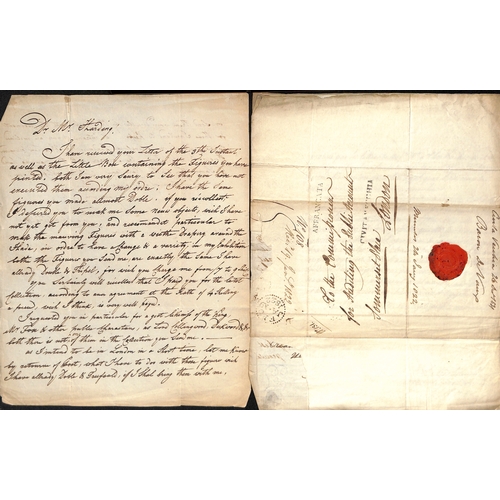 1 - c.1800-1911 Letters, etc., with autographs, mainly artists or authors, including 1825 letter written... 