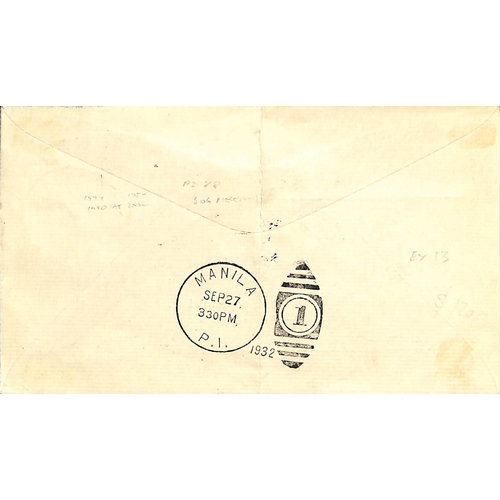 13 - Von Gronau. 1932 Round the World Flight covers flown from Shanghai (Sep 24) to Manila, or from Manil... 
