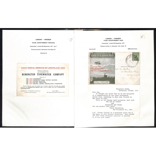 51 - 1911 (Sep 9) London to Windsor postcards with adverts printed on the reverse for The Molassine Compa... 