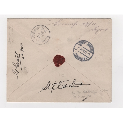 172 - 1929 (Nov 4) Air stamps First Day Cover, registered cover from Calcutta to Germany carried on the fi... 