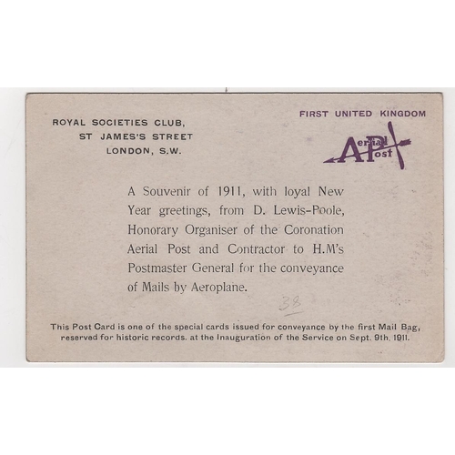 38 - London to Windsor violet privilege mail postcard with red 