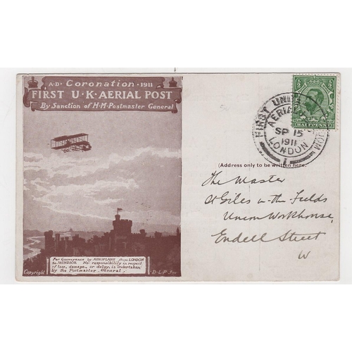 50 - 1911 (Sep 15) Brown London postcard with Oxo advert printed on the reverse, addressed to The Master ... 