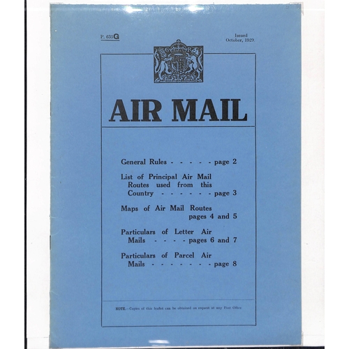 14 - Air Mail labels and leaflets. 1920-38 Labels and leaflets issued by the British Post Office or Imper... 