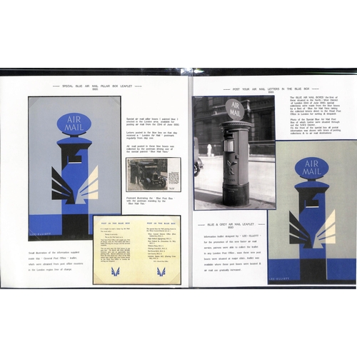 14 - Air Mail labels and leaflets. 1920-38 Labels and leaflets issued by the British Post Office or Imper... 