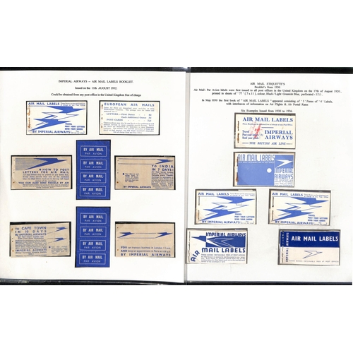 14 - Air Mail labels and leaflets. 1920-38 Labels and leaflets issued by the British Post Office or Imper... 