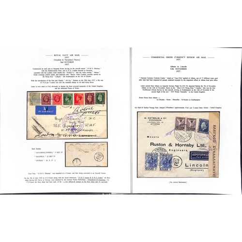 22 - 1931-40 Covers and cards to, from or via G.B including 1931 Corfu to London first acceptance for mai... 