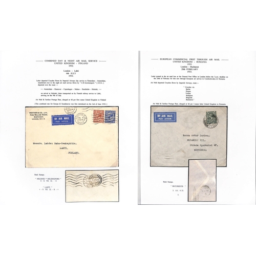 22 - 1931-40 Covers and cards to, from or via G.B including 1931 Corfu to London first acceptance for mai... 