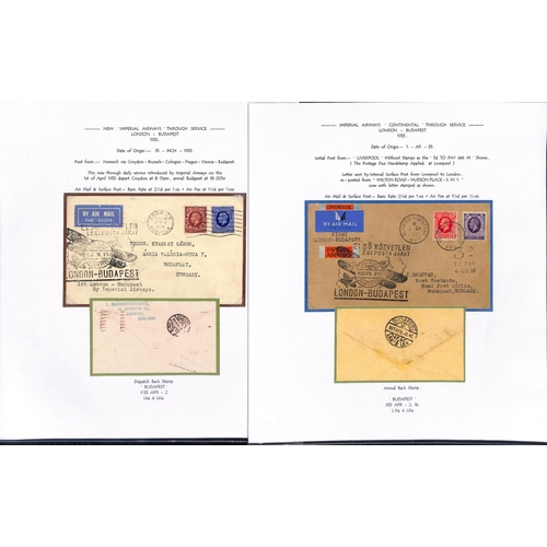 22 - 1931-40 Covers and cards to, from or via G.B including 1931 Corfu to London first acceptance for mai... 