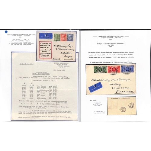 22 - 1931-40 Covers and cards to, from or via G.B including 1931 Corfu to London first acceptance for mai... 