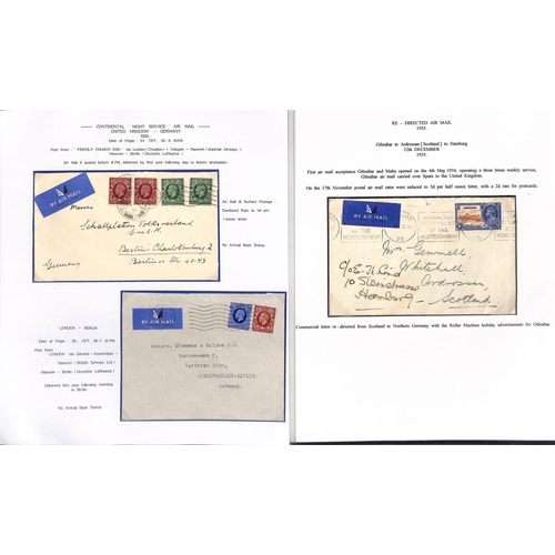 22 - 1931-40 Covers and cards to, from or via G.B including 1931 Corfu to London first acceptance for mai... 