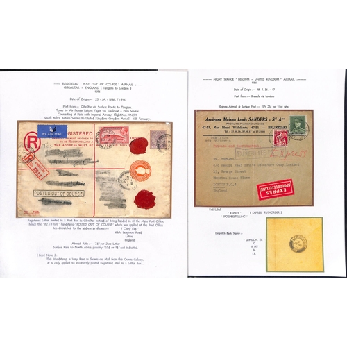 22 - 1931-40 Covers and cards to, from or via G.B including 1931 Corfu to London first acceptance for mai... 
