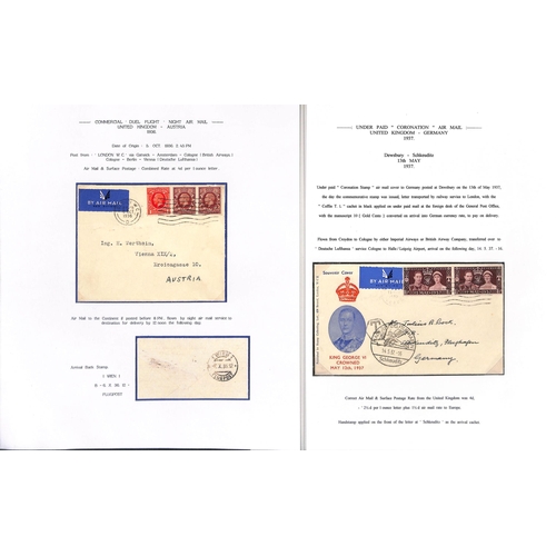 22 - 1931-40 Covers and cards to, from or via G.B including 1931 Corfu to London first acceptance for mai... 