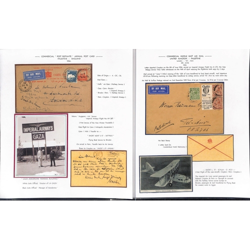 75 - Iraq/Palestine. 1929-40 Covers and cards including 1929 London-Karachi route first flight covers fro... 