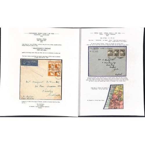 75 - Iraq/Palestine. 1929-40 Covers and cards including 1929 London-Karachi route first flight covers fro... 