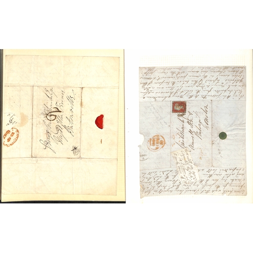 2 - George Cruikshank, etc. 1827-57 Entire letters and covers addressed to the artist and caricaturist G... 