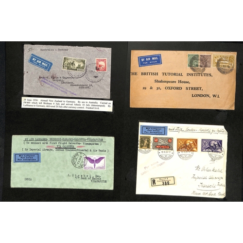 16 - 1934-39 Imperial Airways covers, virtually all commercial, including 1936 North Borneo cover franked... 