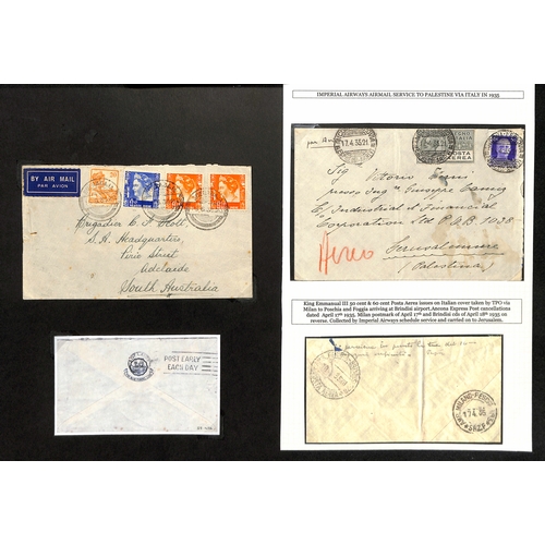 16 - 1934-39 Imperial Airways covers, virtually all commercial, including 1936 North Borneo cover franked... 