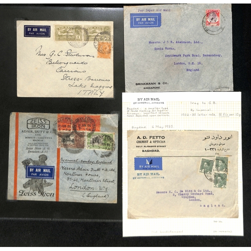 16 - 1934-39 Imperial Airways covers, virtually all commercial, including 1936 North Borneo cover franked... 