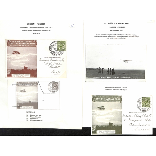 40 - 1911 (Sep 9-16) London to Windsor envelopes in green or purple-brown, London to Windsor postcards in... 