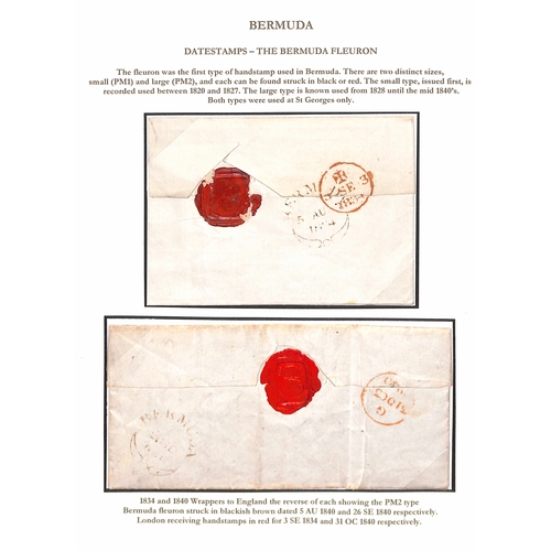 5 - 1834 (Aug 5) Part entire (reduced at right) to the Wesleyan Missionary Society in London, and 1840 (... 