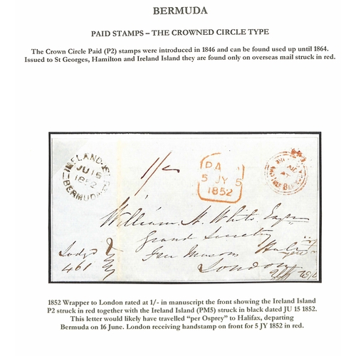 24 - Ireland Isle. 1852 (June 15) Entire prepaid 1/- to the Grand Society Free Masons Hall in London, fro... 
