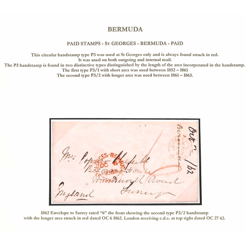 32 - 1862 (Oct 6) Cover to England, prepaid 6d with a fine red 