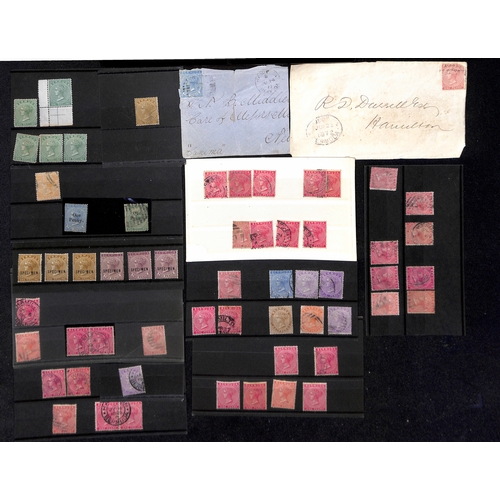 42 - QV-QEII Stamps on stockcards in a shoebox including a few Specimens, multiples, Tercentenary issues,... 