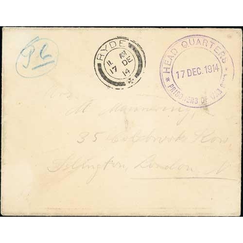 Canada. 1914-15 Stampless covers with circular violet 