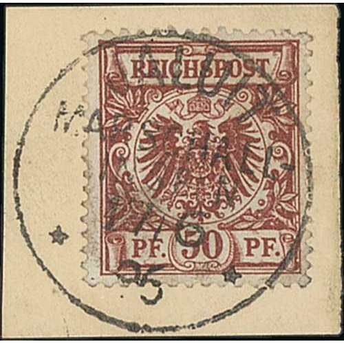 1034 - 1891-1900 Germany stamps (5) and pieces (12, with fifteen stamps) all cancelled at Jaluit, comprisin... 